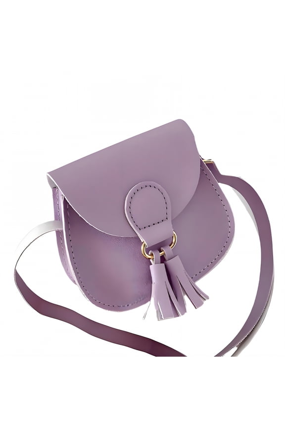 Mini Purse,Durable Pu Leather Toddler Purse,Tassel Detail Little Girl Purse,Purple