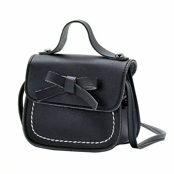 GASTROPOD Mini Purse,Fashionable Bow Toddler Purse,Girlish Charm Little Girl Purse,Black