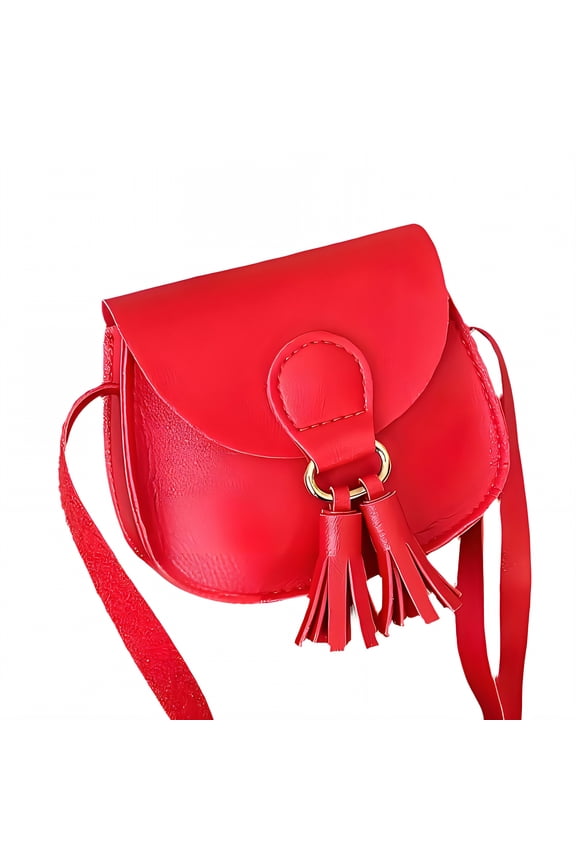Mini Purse,Gold-Tone Hardware Toddler Purse,Compact Size Little Girl Purse,Red