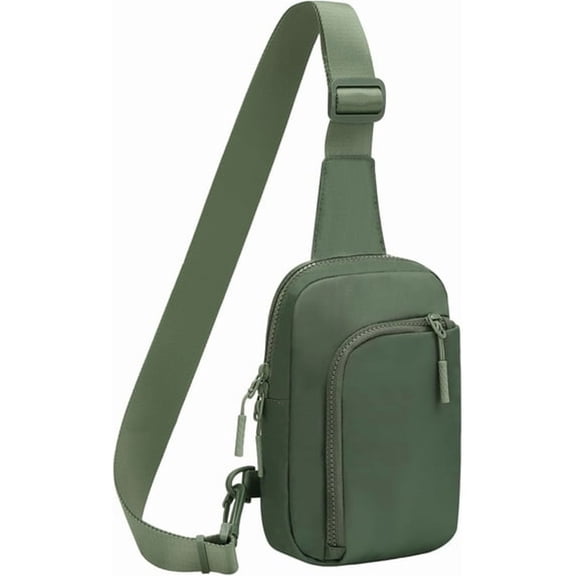 GASTROPOD Mini Sling Bag for Men Women,Small Travel Fanny Packs Crossbody Anti Theft Reversible Nylon Chest Bag for Running Hiking(Green)