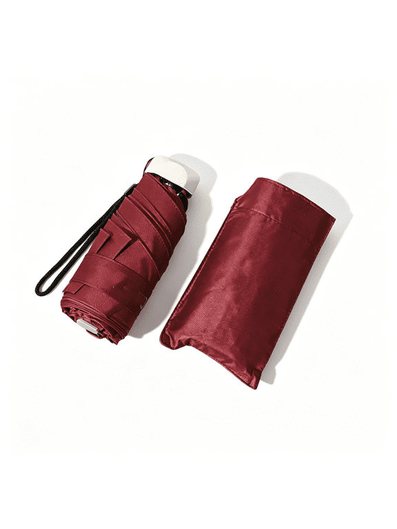 Mini Travel Umbrella,Upf 50+Compact 7Oz Fitsin Purse,Eco-Friendly Recycled Fabric,Rain&Uv Protection.Portable Umbrella with Leather Case Eco-Friendly Small Umbrella for Travel Mini