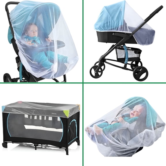 GASTROPOD Mosquito Net for Stroller - Durable Baby Stroller Mosquito Net - Perfect Bug Net for Strollers, Bassinets, Cradles, Playards, Pack N Plays and Portable Mini Crib (White)