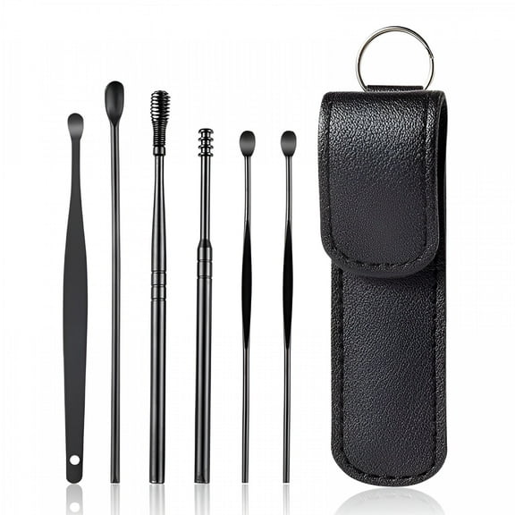 GASTROPOD Multicolor Earwax Removal Kit, Ear Wax Removal 6-In-1 Ear Pick Tools Reusable Ear Cleaner, Steel Ear Pick Set with Keychain Box Ear Cleaning Tool