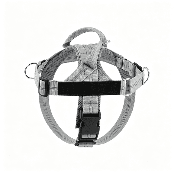 GASTROPOD No-Pull Dog Harness for Comfortable Walking&Training,Chafe-Resistant Webbing with Adjustable Neck&Chest,Heavy-Duty D-Ring,Reflective,Ideal for Daily Outdoor Adventures(Gray,Xs)
