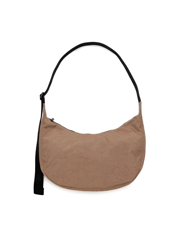 Nylon Crescent Bag - Casual Shoulder Crossbody with Adjustable Strap & Dual Interior Pockets Crescent Bag Crossbody