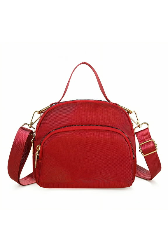 Nylon Crossbody Bags for Women,Durable Travel Purse,Shoulder Bag Crossbody Bags for Women Travel,Red