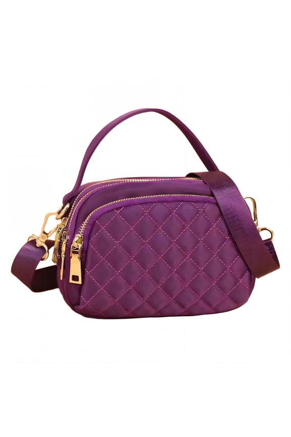 Nylon Crossbody Bags for Women,Lightweight Travel Purse,Premium Crossbody Bags for Women Travel,Purple