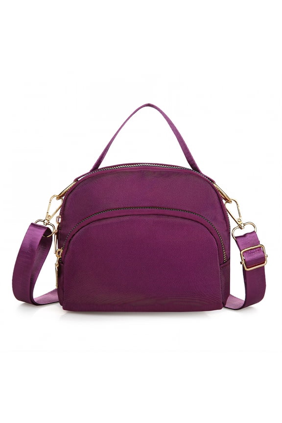Nylon Crossbody Bags for Women,Shoulder Straps Travel Purse,Convenient Crossbody Bags for Women Travel,Purple