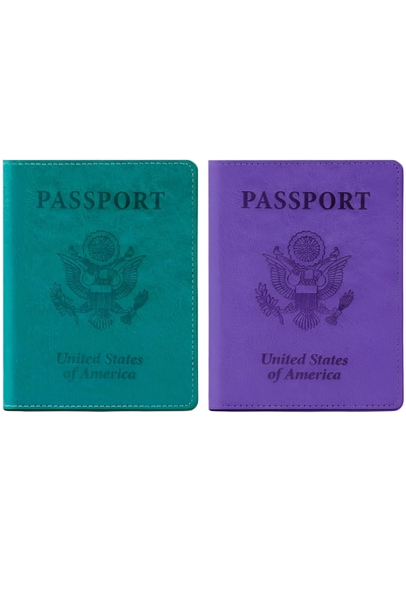 Passport Holder for Travel, 2 Pcs Passport Holder, Travel Passport Holders Must Haves for Women Men for Travel Cruise Ship Essentials Gifts
