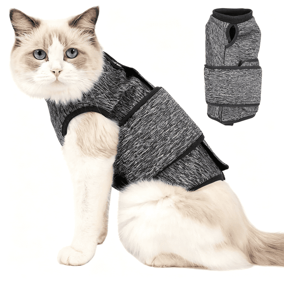 GASTROPOD Pet Anxiety Jacket, Calming Vest with Adjustable Hook and Loop for Cats and Dogs, Soft Polyester Cotton Blend Fabric for Stress Relief During Thunder Fireworks and Travel