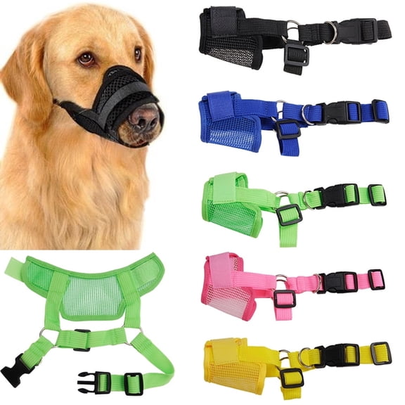 GASTROPOD Pet Dog Muzzle Anti Biting and Chewing, Dog Mouth Cover with Comfortable Mesh Soft Fabric and Adjustable Strap, Suitable for Small, Medium and Large Dogs, Soft Muzzle for Dogs