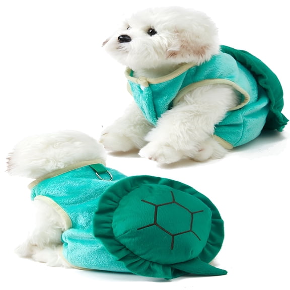 GASTROPOD Pet Small Dog Cat Fleece Vest Coat Halloween Party Cosplay Funny Costume: Turtle, Size L