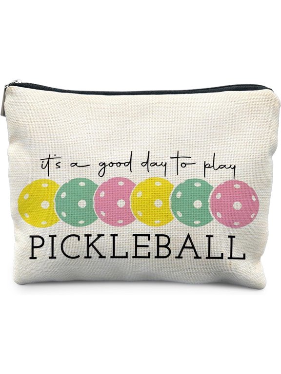 Pickleball Gifts for Women, Pickleball Makeup Bag Cosmetic Pouch, Pickleball Accessories Women Pickleball Bags for Women