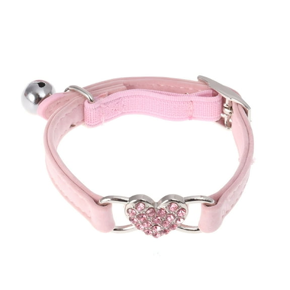 GASTROPOD Pile Coating Pet Collar Adjustable Peach Heart Design Personalized Collars for Dog and Cat (Light Pink)