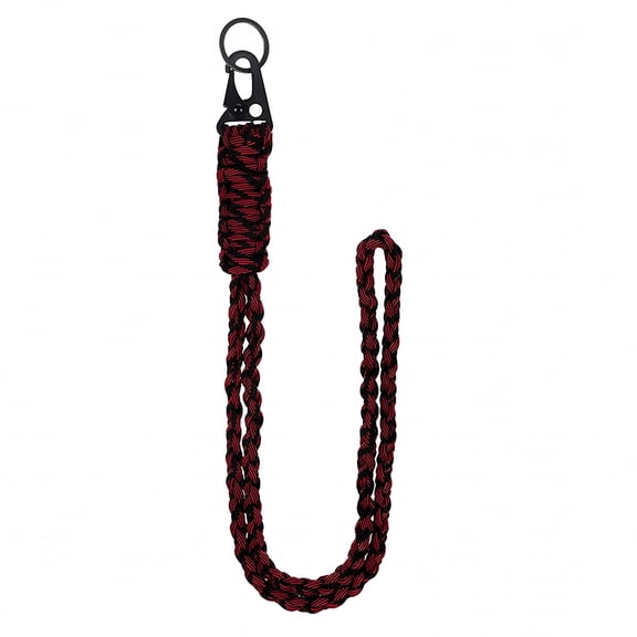 GASTROPOD Portable Braided Lanyard for Outdoor Activities Heavy Duty Paracords Lanyard with Buckle Strong Hanging Rope for Keychain Necklace ID Card Badge Holder Whistles Strap - Black Camouflage