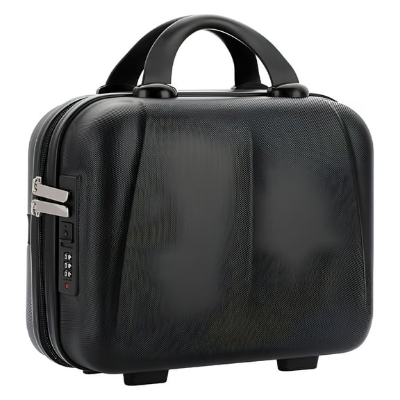 GASTROPOD Portable Hard Shell Cosmetic Travel Case, Travel Hand Luggage with Elastic Band, ABS Carrying Makeup Case Suitcase with Clip-on Function, Black
