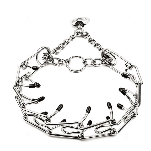 GASTROPOD Prong Pinch Collar for Dogs with Quick Release Buckle, Adjustable Training Collar for Small Medium Large Dogs, Helps Prevent Dog from Pulling (3.0Mm, Neck Size 19"-21"), Silver
