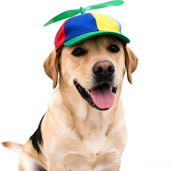 GASTROPOD Propeller Pet Hats,Funny Helicopter Adjustment Green Hats for Dog and Cat M
