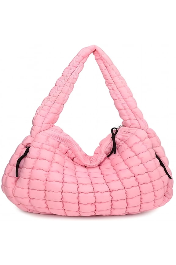 Puffer Tote Bag Women Quilted Crossbody Bag Large Shoulder Puffy Summer Beach Purse Cloud Bubble Gym Pleat Pad