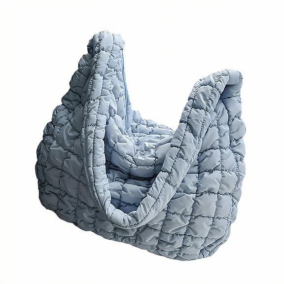 GASTROPOD Puffy Tote Bag,Quilted Design Puffer Purse,Down Fabric Puffy Bag,17*12*4"