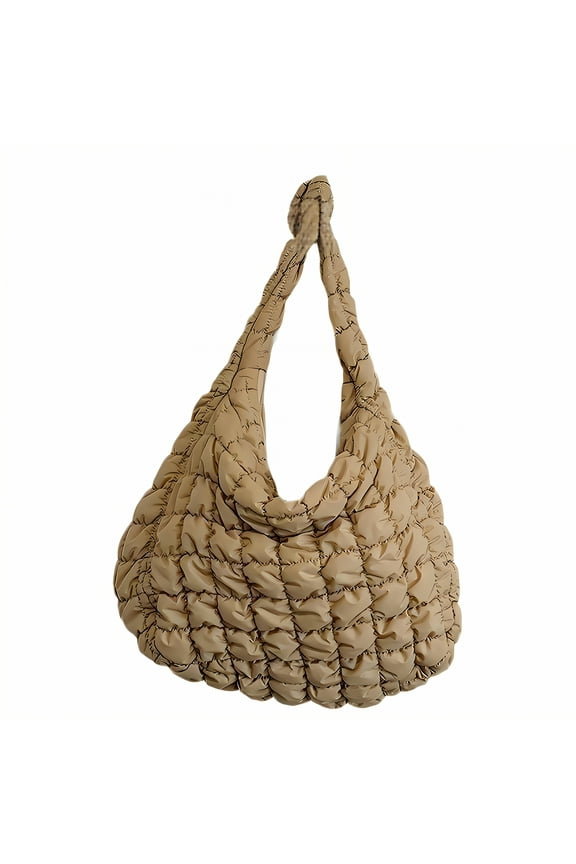 Puffy Tote Bag,Quilted Design Puffer Purse,Tear-Resistant Lining Puffy Bag,17*12*4"