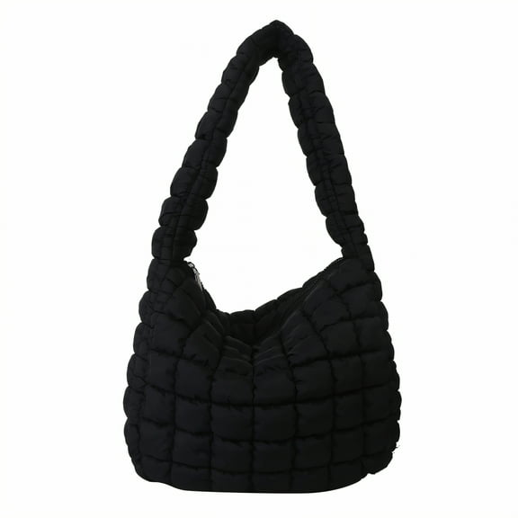 GASTROPOD Puffy Tote Bag,Quilted Puffer Purse,Comfortable Puffy Bag,Black