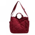 thumbnail image 1 of GASTROPOD Puffy Tote Bag,Fashionable Design Puffer Purse,Room Keys Puffy Bag,Burgundy, 1 of 4