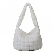 GASTROPOD 2026 New Puffy Tote Bag Spacious Puffer Purse Non Adjustable Puffy Bag White for Daily Use Shopping Work Casual Outings
