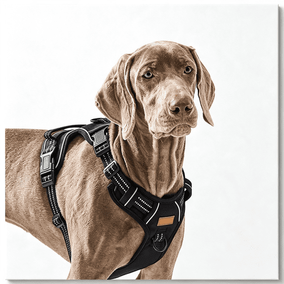 GASTROPOD No Pull Dog Harness for Extra Large Dogs,Release on Neck,For Alaska Malamute,Bull Mastiff,Rottweiler,Great Dane Etc,For Training Casual Walks Jogging,Easy Control Vest with Handle,Black,Xl