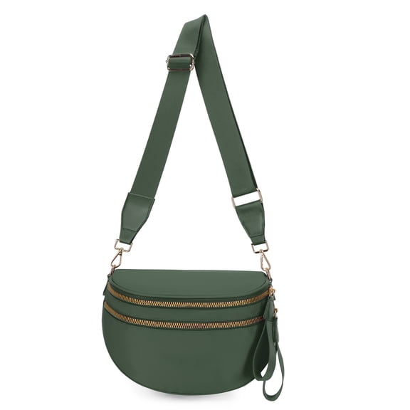GASTROPOD Pure Colour Crossbody Bum Bags for Women Spacious Checkered Cross Body Bag Nylon Trendy Fanny Pack for Travel