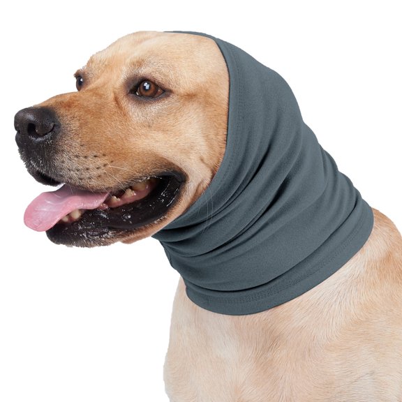 GASTROPOD Quiet Ears for Dogs,1 Piece Dog Ear Cover Hoodies Dog Ear Muffs Headband Noise Ear Protection Warm Winter Ear Scarf Dog Ear Protection(Grey,Large)