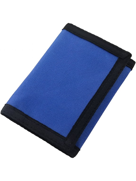 RFID Blocking Canvas Wallet for Men and Women - Trifold Nylon Wallet, Teen Wallet for Boys (Navy Blue)