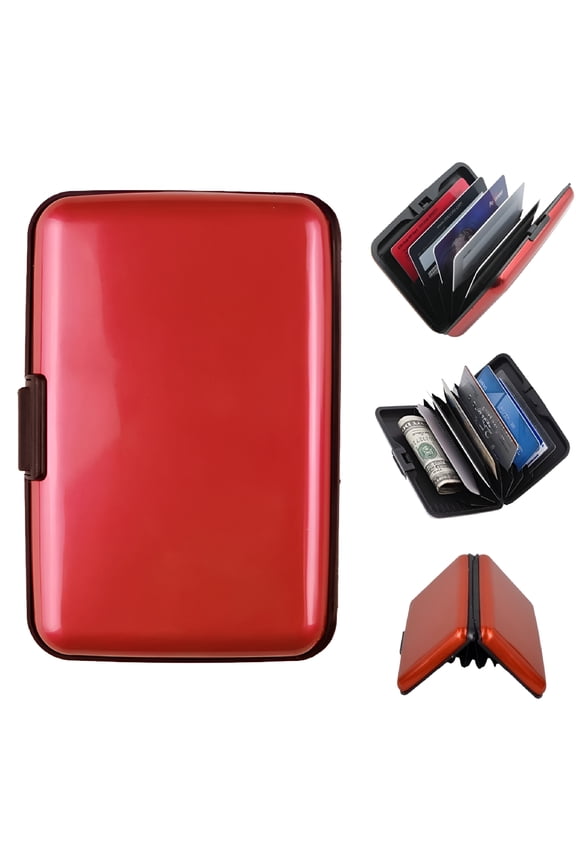 RFID Wallets, Waterproof Aluminium RFID Blocking Business ID Credit Card Holder Case Pocket for Women & Men Business Card Holders (Multicolored)