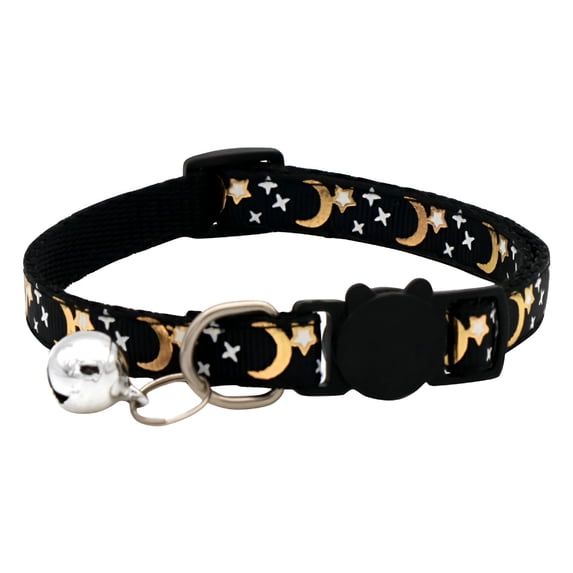 GASTROPOD Red Cat Collar with Moon Star Charm, Breakaway Safety Buckle ...