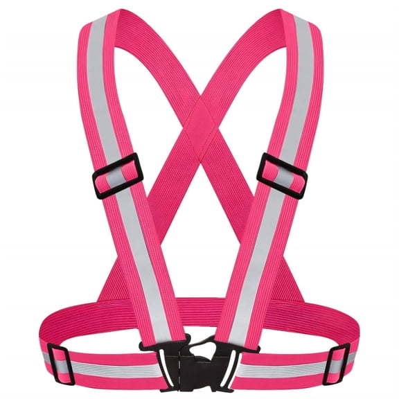 GASTROPOD Reflective Vest Running Vest Reflective Running Gear Adjustable Shoulder Straps High Visibility Safety Vest 10x20x4cm,Pink