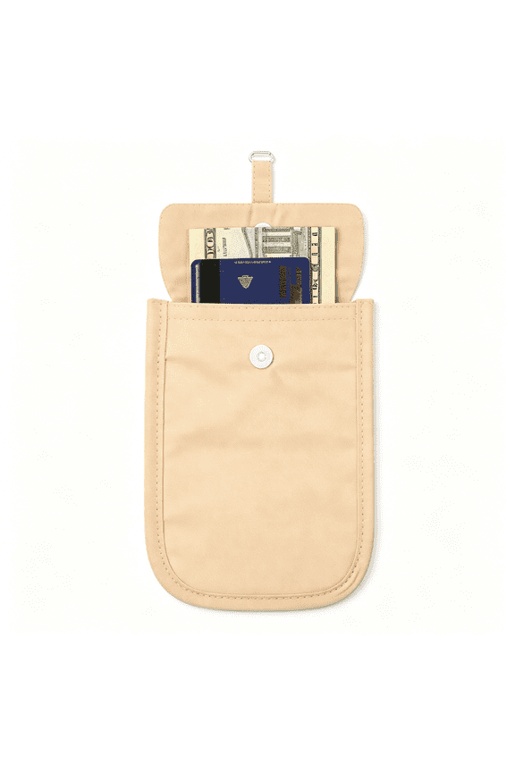 Rfid Blocking Bra Wallet,Hidden Travel Pouch,Secret Stash Pocket-Credit Cards&Money&Valuables with Adjustable,Elastic Strap Suitable for All Bra Sizes