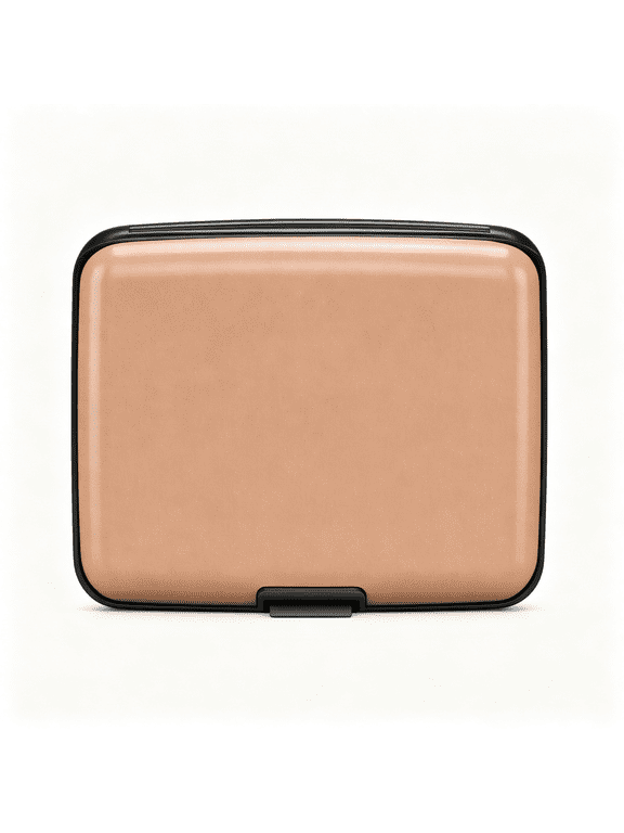 Rfid Blocking Credit Card Protector Aluminum Id Case Hard Shell Business Card Holders Metal Wallet for Men Or Women Rfid Blocking Wallet Matte Light Pink