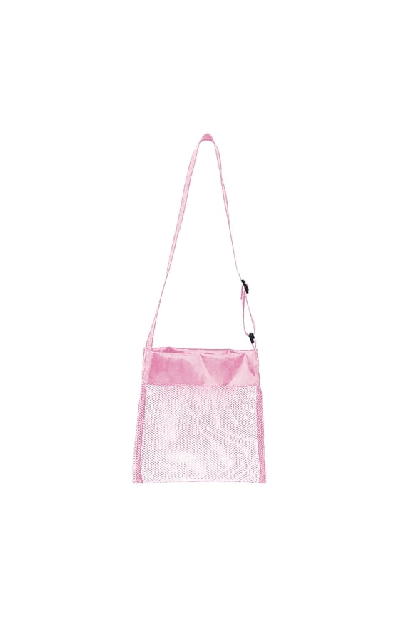 Seashell Bags Beach Mesh Shell Bag,Beach Bag for with Adjustable Carrying Straps for Collecting Fruit Vegetable Snacks Or Toys,Light-Pink Christmas Seasonal Sea Shell Bags