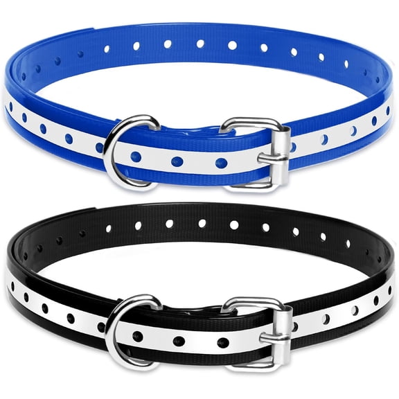 GASTROPOD Shock Collar Replacement Strap 2-Pack-Compatible with | 3/4" Adjustable Tpu Collar for Dogs | Waterproof & Reflective Design for Training,Walking
