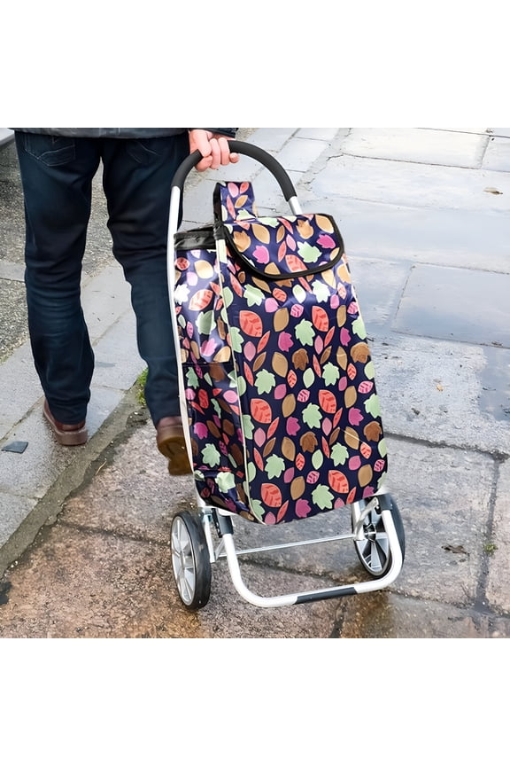 Shopping Bag Reusable Grocery Bags Oxford Cloth Foldable Grocery Bag Folding Trolley Bag for Fold up Hand Truck Grocery Cart