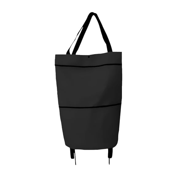 GASTROPOD Shopping Trolley Bag Portable Multifunction Foldable Tote Bag Shopping Cart Reusable Grocery Bags with Wheels Rolling Grocery Cart Black