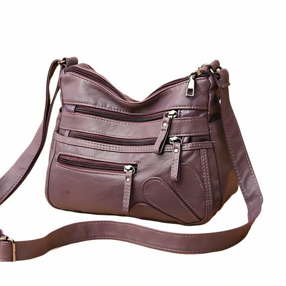 GASTROPOD Shoulder Bags,Shoulder Bag Shoulder Bag for Women,Metal Zipper Shoulder Purse,Purple