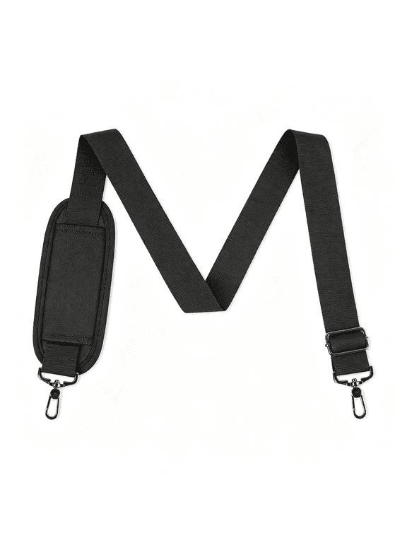 Shoulder Strap, 52" Replacement Laptop Shoulder Straps for Bags | Universal Adjustable Comfortable Belt with Metal Hooks for Laptop Messenger Crossbody Bag Luggage Duffel Camera, Black