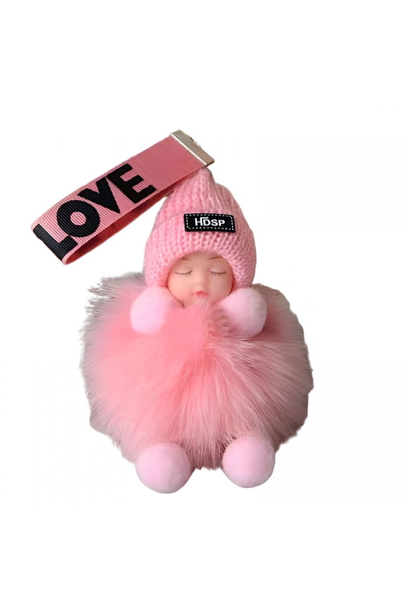 Sleeping Keychain Decorations Fashion Accessory Backpack Clip Kids Handbag Charm Goodies Bags Filler Cute Keychains for Backpacks