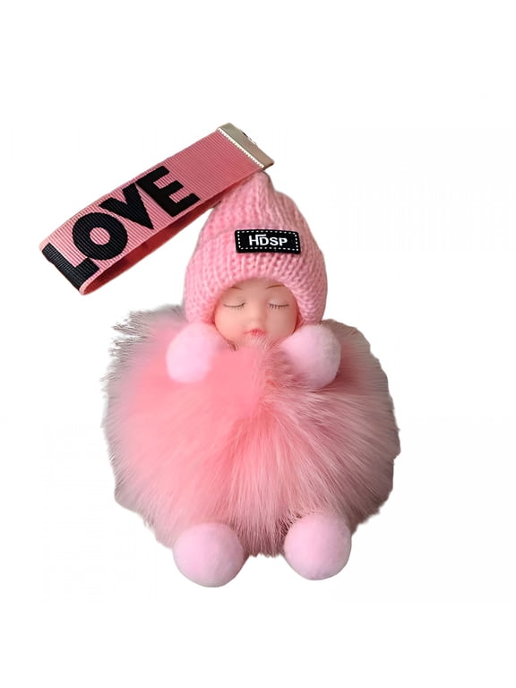 Sleeping Keychain Decorations Fashion Accessory Backpack Clip Kids Handbag Charm Goodies Bags Filler Cute Keychains for Backpacks