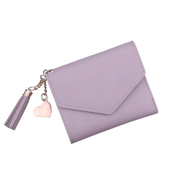GASTROPOD Small Compact Wallet for Women with ID Window Card Holder Minimalist Ladies Mini Purse Fold Over Slim Wallets with Tassel