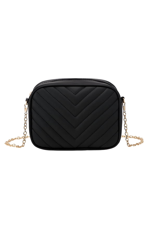 Small Crossbody Purses for Women Quilted Shoulder Handbags Trendy Clutch Tote Camera Bag Black Quilted Crossbody Bags for Women