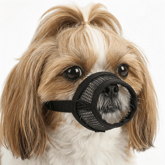 GASTROPOD Small Dog Muzzles to Prevent Biting,Small Snout Dogs Mesh Puppy Muzzle for Chihuahua Shih Tzu to Grooming&Prevent Biting,Breathable Mesh Ideal for Grooming