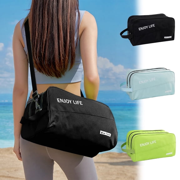 GASTROPOD Small Gym Bag for Women and Men,14" Workout Sport Duffle Bag with Wet Pocket&Shoes Compartment,Waterproof Shoulder Overnight Bags Lightweight Carry on Tote Bags for Swim,Yoga