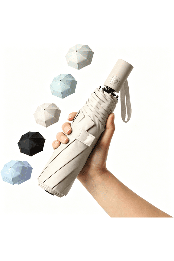 Small Uv Protection Travel Umbrella Compact for Rain and Sun Upf 50+ Windproof Portable 42 Inch Umbrella for Women and Men